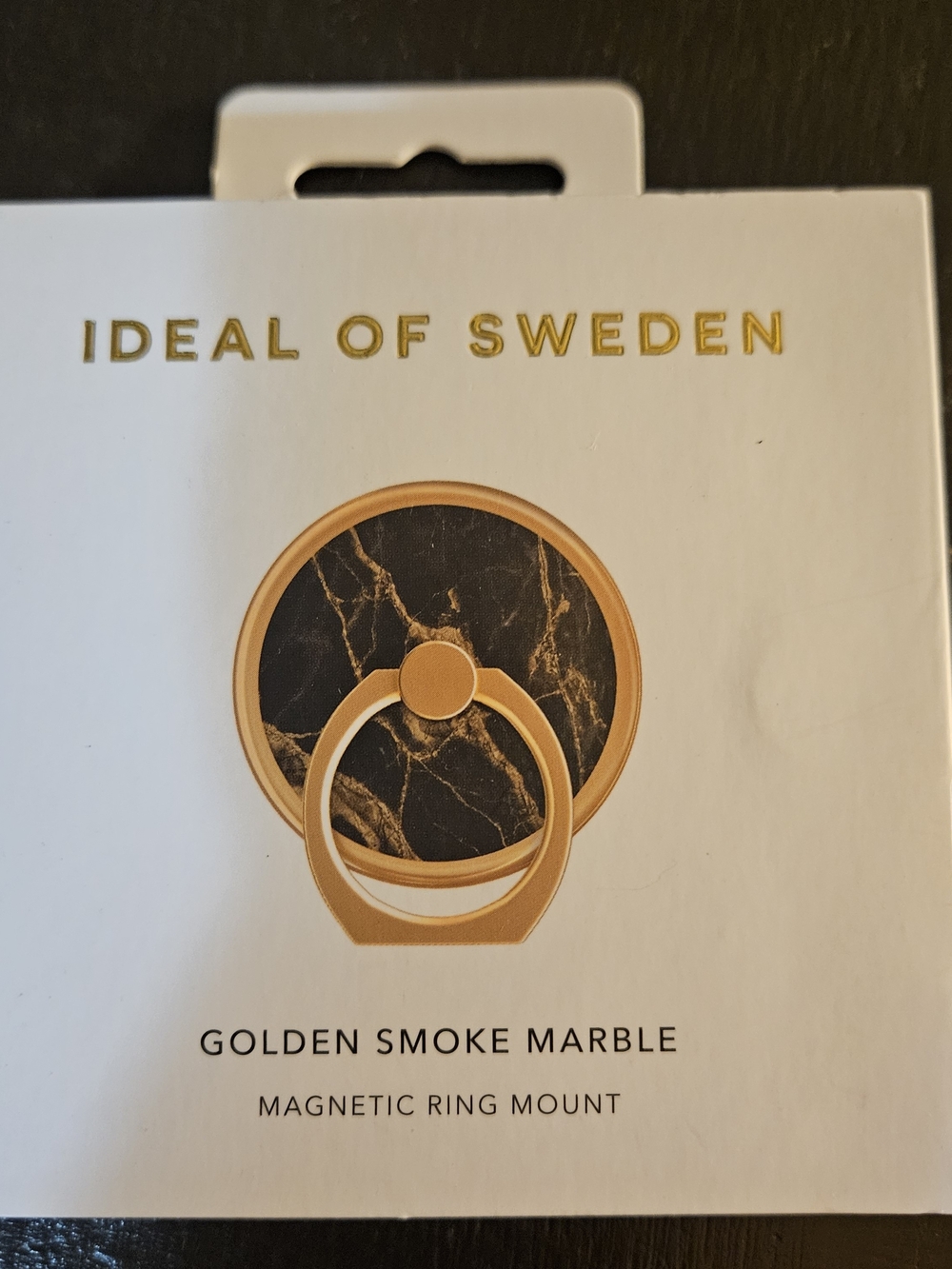 Golden Smoke Marble Magnetic Ring Mount